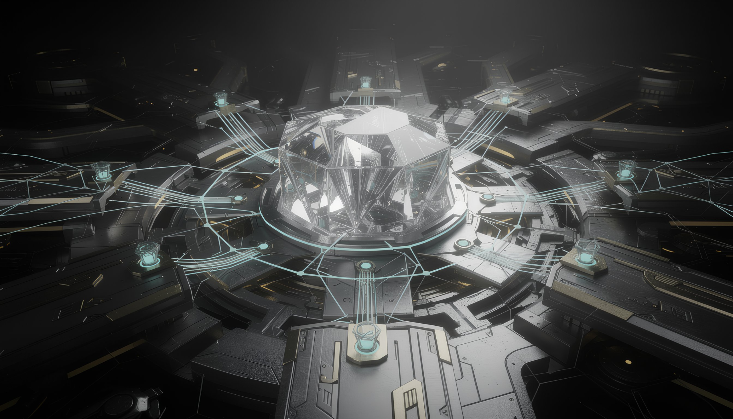 Decision Drift in Organizations. Abstract image illustrating the convergence of multiple elements into a unified decision framework.