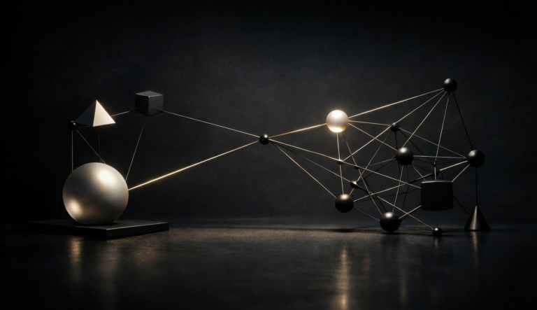 Cognitive Load. Abstract system model showing cognitive load concentration creating structural tension in strategic decision-making