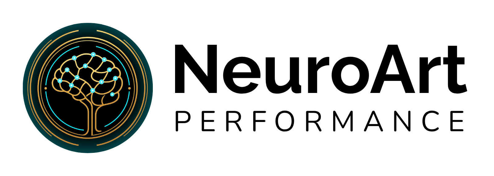 NeuroArt Performance logo with connected neural node symbol